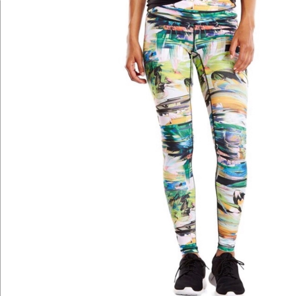 Lucy tropical print hatha legging nwot